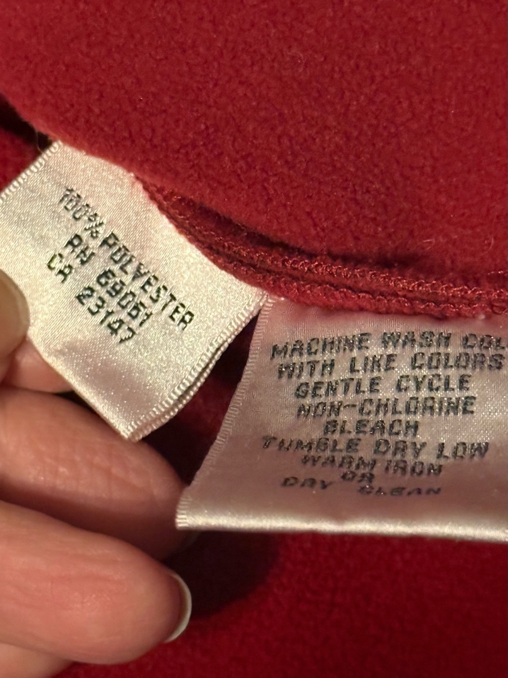 Talbots Deep Red/Burgundy Sleeveless Faux Suede Zip FrontVest w/ Front Pocket M - Picture 5 of 7